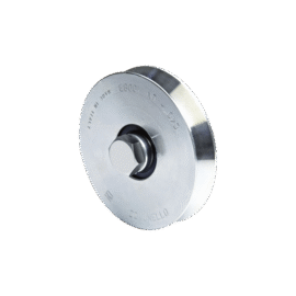 (300V-140) - Rueda con Ranura en V de 4" / Para puertas corredizas / Hasta 600 lb (270 Kg) / 1 Rodamiento / 1" de Ancho / Galvanizado