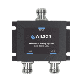 Divisor de potencia (Splitter) de dos vías para 700-2700 MHz.