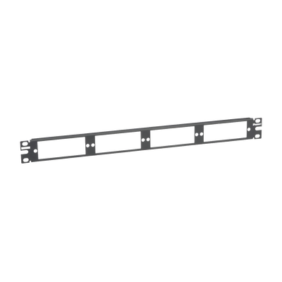 Patch Panel de Fibra Óptica, Para 4 Placas Acopladras FAP o FMP, Color Negro, 1UR