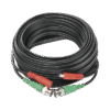 Cable Coaxial Armado con Conector BNC (Video) y Alimentación / Longitud de 10 mts / Optimizado para Cámaras 4K / Uso en Interior.