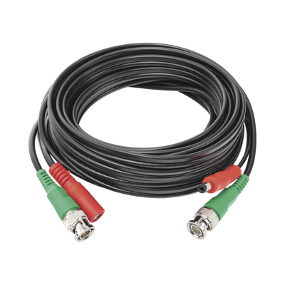 Cable Coaxial Armado con Conector BNC (Video) y Alimentación / Longitud de 5 mts /, Optimizado para Cámaras 4K / Uso en Interior