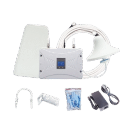 Kit Amplificador de Señal Celular 4.5G LTE, 3G y Voz. Funciona con Todos los Operadores. Soporta Múltiples Dispositivos y Tecnologías. Hasta 1000 metros cuadrados de Cobertura