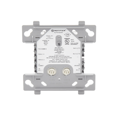 Módulo de Relevador Direccionable / Tecnología FlashScan® / Doble relevador / Compatible con Paneles Direccionables Notifier