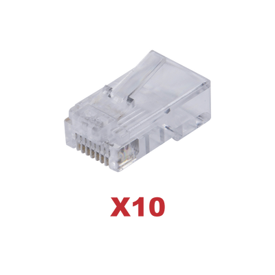 Kit de 10 Plugs RJ45 para cable UTP