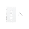 Placa de pared de 3 puertos, Keystone, Color Blanco