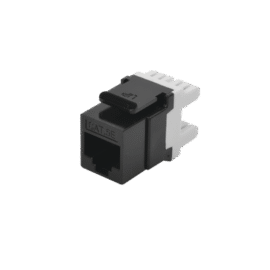 Módulo Jack Keystone Cat5e con terminación en ángulo 180 º Color Negro