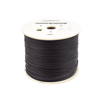 Carrete de Fibra Óptica Aérea redonda (Figura 0) G.657A2 tipo Drop, Monomodo, 1 hilo, forro de 3 mm, Span 80m, Rollo de 1Km