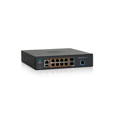 Switch cnMatrix EX2010-P capa 3 de 10 puertos(8 PoE Gigabit 802.3af/at, 2 SFP, 1 consola, 1 MNGMT, 1 USB) administración desde la Nube (MX-EX2010PXA-0)