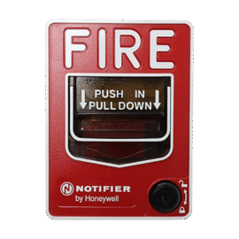 Estación Manual de Emergencia Convencional de Doble Acción Para Exterior en Inglés / Incluye Caja de Montaje SBI/O