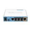 (hAP) 4 Puertos Fast Ethernet y Wi-Fi 2.4 GHz 802.11 b/g/n, Puerto USB, PoE in/out