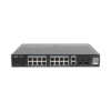 Switch PoE L2 Administrable en la Nube de 20 Puertos Gigabit, 16 PoE+, 2 Puertos RJ45 Gigabit, 2 Puertos SFP, 250W, Reconocimiento de cámaras IP, valor único para la red CCTV