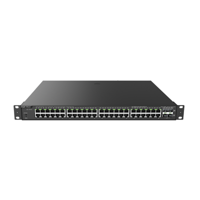 Switch PoE Administrable en la Nube de Capa 2 Gigabit de 52 puertos, 48 puertos Gigabit PoE+ y 4 SFP, 370W