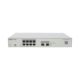 Switch Administrable PoE Capa 2 con 8 Puertos Gigabit PoE 802.3af/at + 2 SFP Para Fibra 1Gb, Gestión Gratuita desde la Nube, 125W