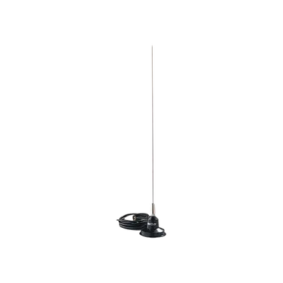 VHF Antena Móvil Magnética / 148-174 MHz / Bobina Diseñada por Computadora / Acero Inoxidable 17-7 ph / Energía 100 Watts / Ancho de Banda 6 MHz