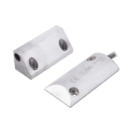 Contacto Magnético para Piso, Salida Dual NC/NA, GAP 75mm, Cubierta de Aluminio con 55cm de Cable Blindado