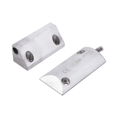 Contacto Magnético para Piso, Salida Dual NC/NA, GAP 75mm, Cubierta de Aluminio con 55cm de Cable Blindado