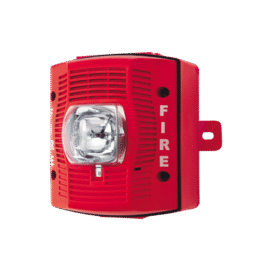 Bocina con Lámpara Estroboscópica para Exterior, con Configuración Estroboscópica Seleccionable, Color Rojo