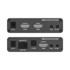 Kit Extensor HDMI hasta 700 metros con Conexión en Cascada / 4K @ 60 Hz/ Cat 6, 6a y 7 / IPCOLOR / CERO LATENCIA / SIN COMPRIMIR / HDR10 / Salida Loop / IR bidireccional / Puerto S/PDIF / Soporta ARC / Soporta 10 TT-676-Rx.