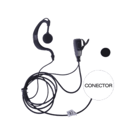 Micrófono - audífono de solapa ajustable al oído para KENWOOD PKT23K
