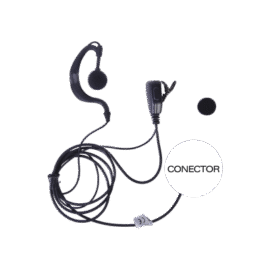 Micrófono - audífono de solapa ajustable al oído para NXPOC-130