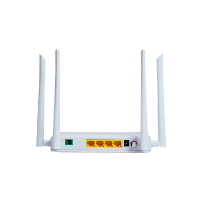 ONU Dual G/EPON con Wi-Fi AC + 4 puertos Gigabit + 1 Puerto SC/UPC + 1 Puerto CATV, Hasta 1200 Mbps