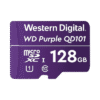 Memoria microSD de 128 GB PURPLE, Especializada Para Videovigilancia, 10 VECES MAYOR DURACIÓN, 3 AÑOS DE GARANTIA