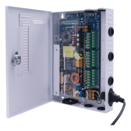 Fuente de poder profesional HEAVY DUTY de 11 - 15 Vcd @ 20 Amper, para 18 cámaras / voltaje de entrada de: 110-220 Vca