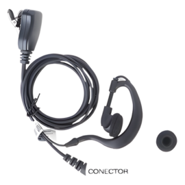 Micrófono - Audífono de solapa ajustable al oído para HYT BD-506 y Motorola R2/EP450/ RVA50/ DTR620/ DTR720/ DEP450/ EP350/ VX80/ MAG ONE