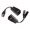Kit de transceptores activos TURBO HD. Convierte 36/24 Vcd a 12 Vcd regulados, a través de cable UTP Cat5e / 6. Transmision de 200 m en 3K
