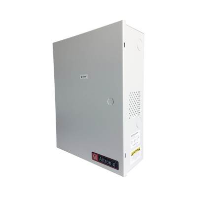 Fuente de poder ALTRONIX de 12/24 Vcd @ 6 Amper, con capacidad de batería de respaldo, requiere batería, 8 salidas, con voltaje de entrada de 115 Vca