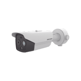 Bala IP Dual / Térmica 9.7 mm ( 256 × 192 ) / Óptico 8 mm (4 Megapixel) / 30 mts IR / Exterior IP67 / PoE / Termométrica / Detección de Temperatura / Sirena y Luz Intermitente Integrada