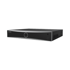 NVR 12 Megapixel (4K) / 16 canales IP / 16 Puertos PoE+ / AcuSense (Evita Falsas Alarmas) / Reconocimiento Facial / 4 Bahías de Disco Duro / Switch PoE 300 mts / HDMI en 4K / Alarmas I/O