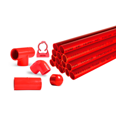 Kit de Tubería para Sistema de Detección de Humo por Aspiración de CPVC / Cubre 233 m2 o área de 15 x 15 m