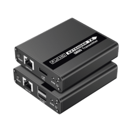 Kit extensor KVM (HDMI y USB) hasta 70 metros / Resolución 1080P @ 60 Hz/ Cat 6, 6a y 7 / CERO LATENCIA / HDR / Salida Loop / Uso 24/7 / Salida de audio de 3.5mm / Transmite el Video y Controla tu DVR vía USB a distancia.