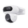 Cámara PT Doble Lente / Movimiento en Ambos Lentes (4MP + 4MP) / IA Detección Humana y Vehiculo / Visión Nocturna a Color / Vista Simultánea de camara PT y Cámara Fija / Audio Bidireccional