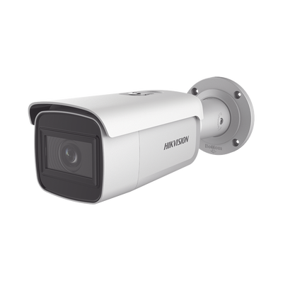 Bala IP 4 Megapixel / Lente Mot. 2.8 a 12 mm / 60 mts IR EXIR / Exterior IP67 / IK10 / WDR 120 dB / PoE / Videoanaliticos (Filtro de Falsas Alarmas) / Ultra Baja Iluminación / Entrada y Salida de Audio y Alarmas