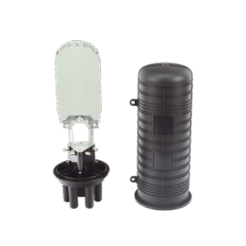 Cierre de empalme de Fibra Óptica Vertical tipo Domo, hasta 48 empalmes, Exterior, IP68