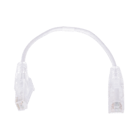 Cable de Parcheo Slim UTP Cat6 - 20 cm Blanco Diámetro Reducido (28 AWG)
