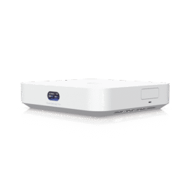 UniFi Cloud Gateway, Router multiWAN para balanceo/failover / Integra UniFi Network para administrar hasta 30 dispositivos UniFi, (1) puerto WAN 1/2.5 GbE y (4) puertos LAN GbE