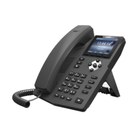 Teléfono IP empresarial para 2 lineas SIP con pantalla LCD de 2.8 pulgadas a color, puertos Gigabit y conferencia de 3 vías, PoE