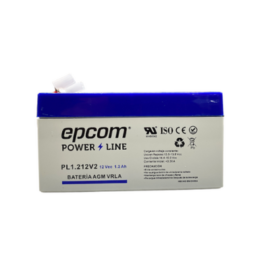 Batería 12 VDC / 1.2 AH / UL / Tecnología AGM-VRLA / Para uso en equipo electrónico, Alarmas de Intrusión / Incendio/ Control de acceso / Video Vigilancia / Terminales F1 ( Incluye adaptador para terminal F2 ).