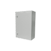 Gabinete de Acero IP66 Uso en Intemperie (500 x 700 x 250 mm) con Placa Trasera Interior y Compuerta Inferior Atornillable (Incluye Chapa y Llave).