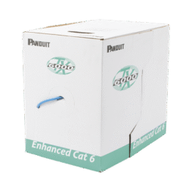 Bobina de Cable UTP 305 m. de Cobre, TX6000™ PanNet, Reelex, Azul, Categoría 6 Mejorado (23 AWG), LSZH (Bajo Humo, Cero Halógenos), de 4 pares