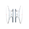 Kit de 2 Antenas de parabola profunda, blindada, con supresión al ruido de 4 ft, 5.9-7.2 GHz, Ganancia 36 dBi con SLANT de 45 ° y 90 °, ideal para hasta 80 km, Conectores N-hembra, montaje con alineación milimétrica.