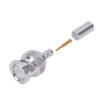 Conector BNC Macho de Anillo Plegable para Cable LMR-195, RG-58/U, RG-142/U, Plata/Oro/Teflón.