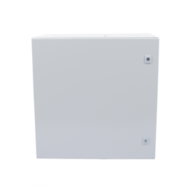 Gabinete de Acero IP66 Uso en Intemperie (600 x 600 x 300 mm) con Placa Trasera Interior y Compuerta Inferior Atornillable (Incluye Chapa y Llave).