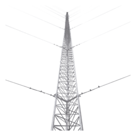 Kit de Torre Arriostrada de Techo de 9 m con Tramo STZ30G Galvanizada por Inmersión en Caliente (No incluye retenida).
