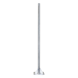 Mástil de 2 metros de 2" Diámetro, con Opresor, Base Soldada . Galvanizado por Inmersión en Caliente.