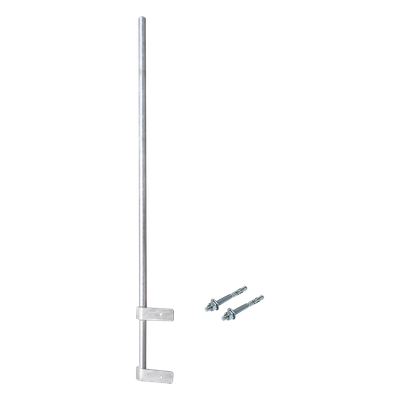 Mástil Liviano de Pared de 1.5 m (Diam. 1-1/4") con Cejas de Fijación Soldadas, ¡No se gira! Incluye Taquetes para instalación.